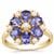AA Tanzanite Ring with Akoya Cultured Pearl in 9K Gold (2 to 3 MM)