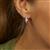Molte Lilac Enamel Sterling Silver Hoop Earrings 