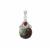 Aquaprase™, Mali Garnet Pendant with White Zircon in Sterling Silver 6.45cts