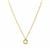 White Topaz Necklace in Gold Tone Sterling Silver 1ct