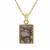 Copper Mojave Pink Opal Necklace in Gold Plated Sterling Silver 14cts