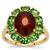 Gooseberry Grossular Garnet Ring with Tsavorite Garnet in 9K Gold 5.85cts