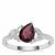 Octavian Garnet Ring With White Zircon in Sterling Silver 1.53cts