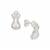 White Zircon Earrings in Sterling Silver 0.48ct