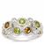 Ambilobe Sphene Ring with White Zircon in Sterling Silver 1.70cts