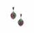 Ruby - Zoisite Earrings with Rhodolite Garnet in Sterling Silver 23.95cts