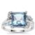 Santa Maria Topaz Ring with Swiss Blue Topaz in Sterling Silver 4.48cts