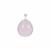 Type A Lavender Jadeite Pendant in Sterling Silver 12.13cts