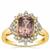 Burmese Spinel Ring with Diamond in 18K Gold 3.44cts