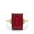 Malagasy Ruby Ring with White Zircon in 9K Gold 9.65cts