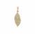 Natural Canary Diamonds Pendant in 9K Gold 1cts