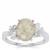 Menderes Diaspore Ring with White Zircon in Sterling Silver 3.24cts