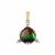 AA Ammolite Pendant with Canadian Diamond in 9K Gold