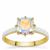 Mercury Mystic Topaz Ring in Gold Plated Sterling Silver 1.85cts