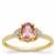 Tajik Spinel Ring with Diamond in 18K Gold 1.28