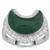 African Aventurine Ring with White Zircon in Sterling Silver 4.65cts