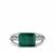 Congo Malachite Ring with White Topaz in Sterling Silver 4.45cts