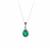 Zambian Emerald Necklace with Diamond in 18K White Gold 3.14cts