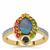 Crystal Opal on Ironstone Ring with Multi Gemstone in Gold Plated Sterling Silver