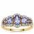 AA Tanzanite, Mahenge Purple Spinel Ring with White Zircon in 9K Gold 1.60cts