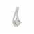 White Topaz Pendant with White Zircon in Sterling Silver 1.50cts