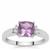 Moroccan Amethyst Ring with White Zircon in Sterling Silver 1.45cts