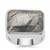 Sierra Leone Black Rutile Ring in Sterling Silver 12.50cts