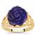 Lapis Lazuli Ring in Gold Tone Sterling Silver 7.27cts