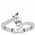 Diamond Ring in Sterling Silver 0.05ct
