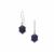 Ceylon Blue Sapphire Earrings with White Zircon in Sterling Silver 8.55cts