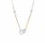 Type A Burmese Jadeite Necklace with Cultured Pearl in Gold Tone Sterling Silver