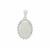 Rainbow Moonstone Pendant with White Zircon in Sterling Silver 12.30cts