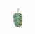 Type A Olmec Blue Jadeite Pendant with White Topaz in Sterling Silver 16.02cts