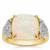 Ethiopian Opal Ring with Diamonds in 18K Gold 4.03cts
