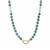 Type A Burmese Jadeite Necklace with White Topaz in Gold Tone Sterling Silver 197.18cts