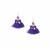 Zambian Amethyst Tassel Earrings in Rose Gold Tone Sterling Silver 4cts