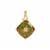 Lehrer TorusRing Stellar Topaz Pendant with Diamonds in 9K Gold 6.55cts