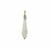 Wobito Briolette Cut Prasiolite Pendant with White Zircon in 9K Gold 17.90cts