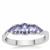 Tanzanite Ring in Sterling Silver 0.75ct
