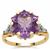 Wobito Snowflake Cut Bahia Amethyst Ring with White Zircon in 9K Gold 7.75cts