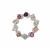 Multi-Colour Sapphire Pendant with White Zircon in 9K Gold 3.35cts