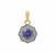 AA Tanzanite Pendant with White Zircon in 9K Gold 0.95ct