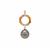 Tahitian Cultured Pearl, Multi-Colour Sapphire Pendant with White Zircon in 9K Gold (11mm)