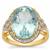 Aquamarine Ring with Diamonds in 18K Gold 9.98cts 