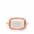 Type A Lavender Jadeite Ring with White Topaz in Rose Gold Tone Sterling Silver 4.22cts