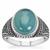 Kashmir Aquamarine Ring in Sterling Silver 5cts