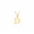 Letter 'D Pendant in 9K Gold