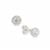 White Zircon Earrings in Sterling Silver 0.50cts