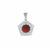 Nanhong Agate Pendant in Sterling Silver 1.50cts