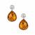 Baltic Cognac Amber Earrings in Sterling Silver (21x17mm)
